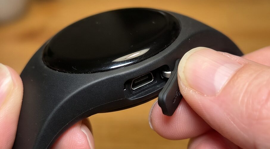 lebexy schrittzaehler uhr pedometer ohne bluetooth Detailansicht beim Testen